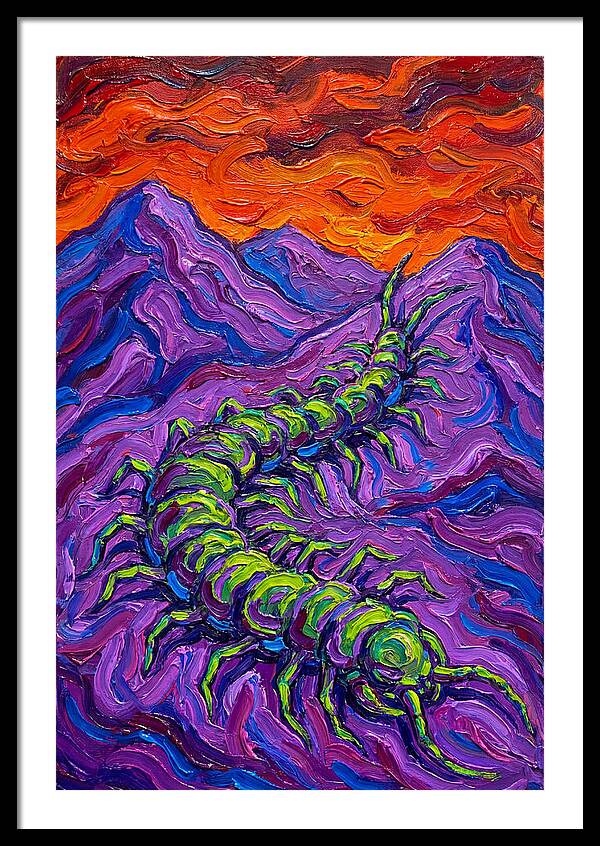 Centipede In Vibrant Landscape
