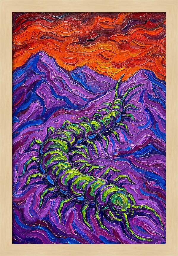 Centipede In Vibrant Landscape