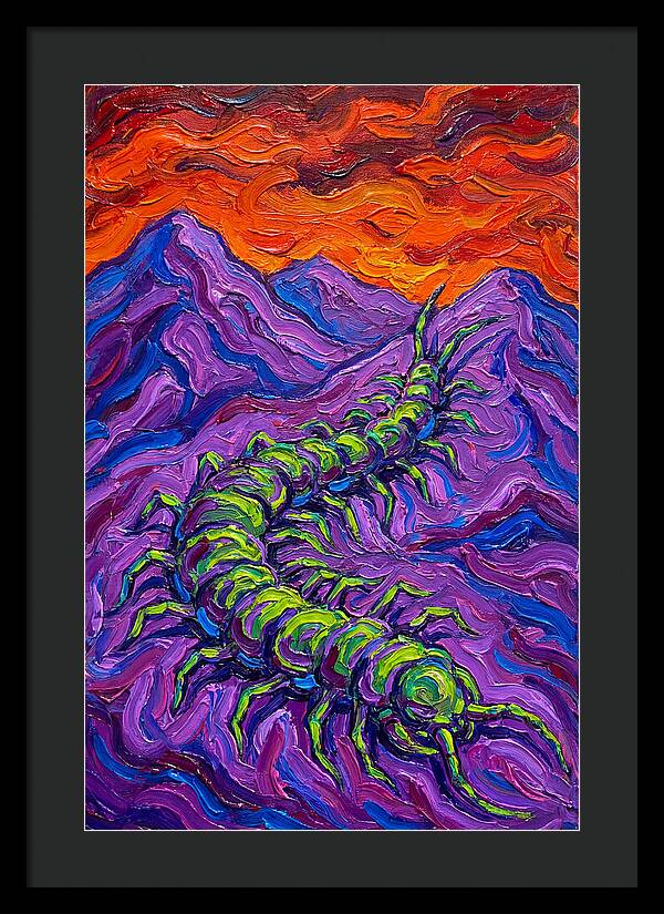 Centipede In Vibrant Landscape