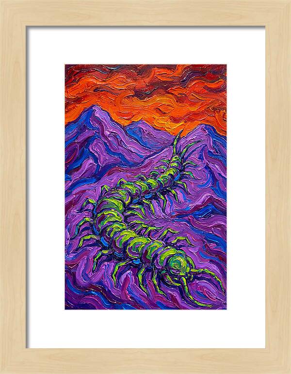 Centipede In Vibrant Landscape