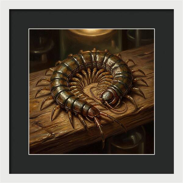 Centipede On A Wooden Surface