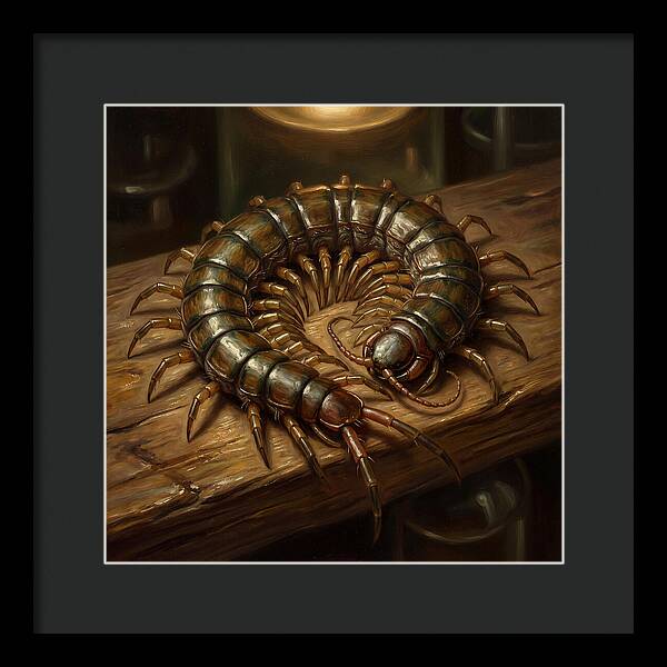 Centipede On A Wooden Surface