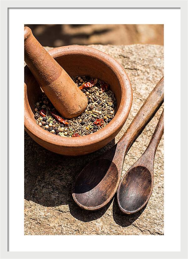Ceramic Mortar With Spice Blend