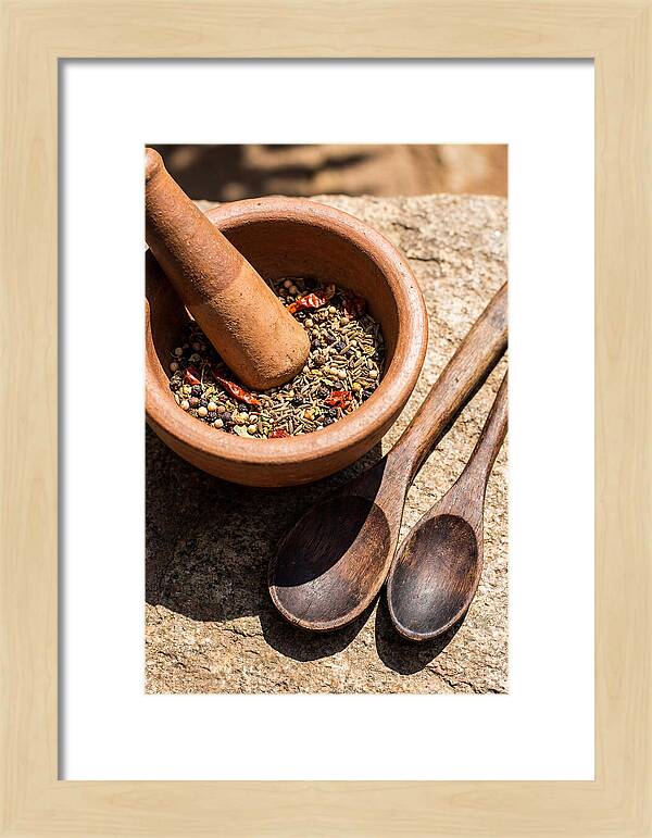Ceramic Mortar With Spice Blend