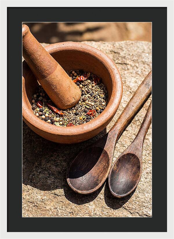 Ceramic Mortar With Spice Blend
