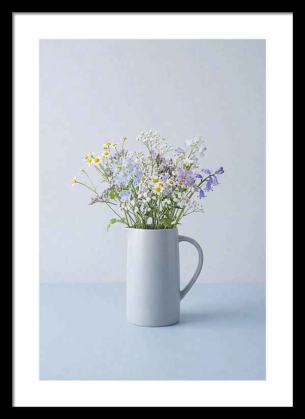 Ceramic Pitcher With Wildflowers