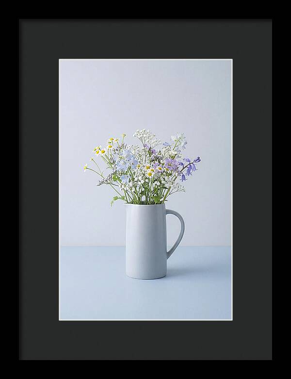 Ceramic Pitcher With Wildflowers
