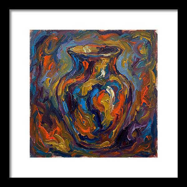 Ceramic Vase In Expressionist Style