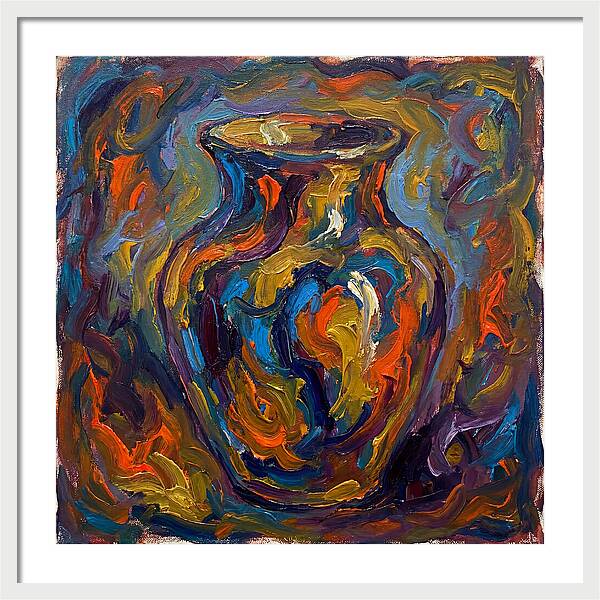Ceramic Vase In Expressionist Style