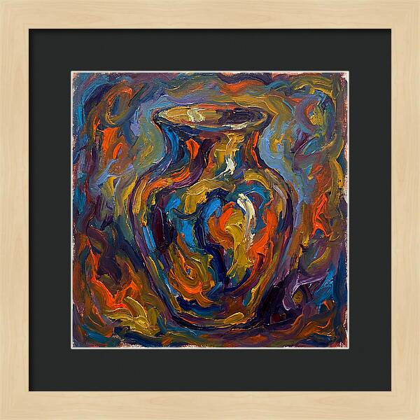 Ceramic Vase In Expressionist Style