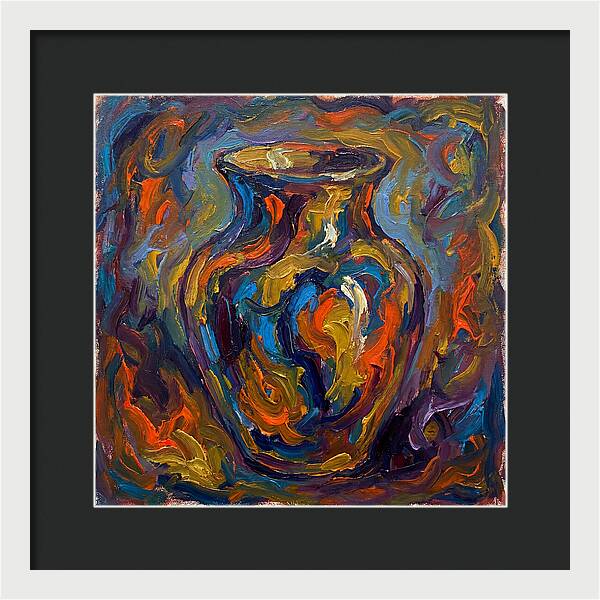 Ceramic Vase In Expressionist Style