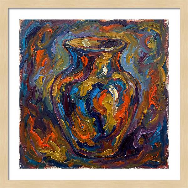 Ceramic Vase In Expressionist Style