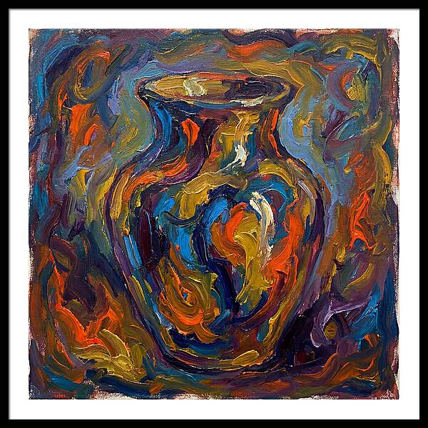 Ceramic Vase In Expressionist Style