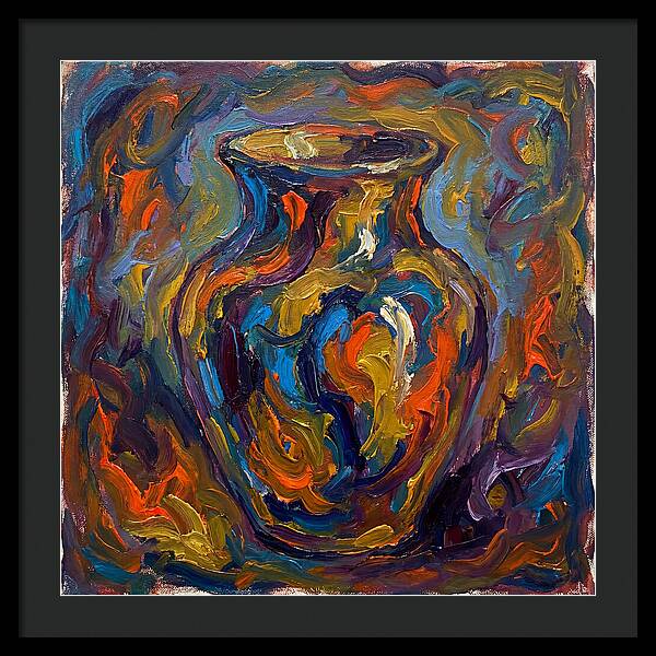 Ceramic Vase In Expressionist Style