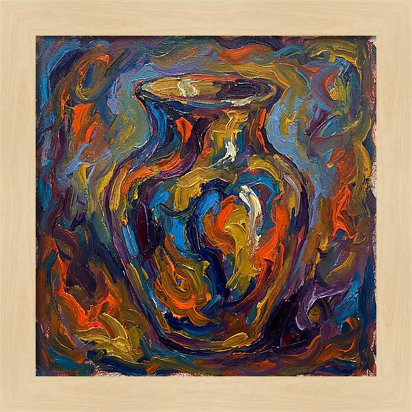 Ceramic Vase In Expressionist Style