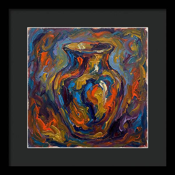 Ceramic Vase In Expressionist Style