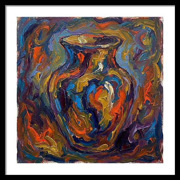 Ceramic Vase In Expressionist Style