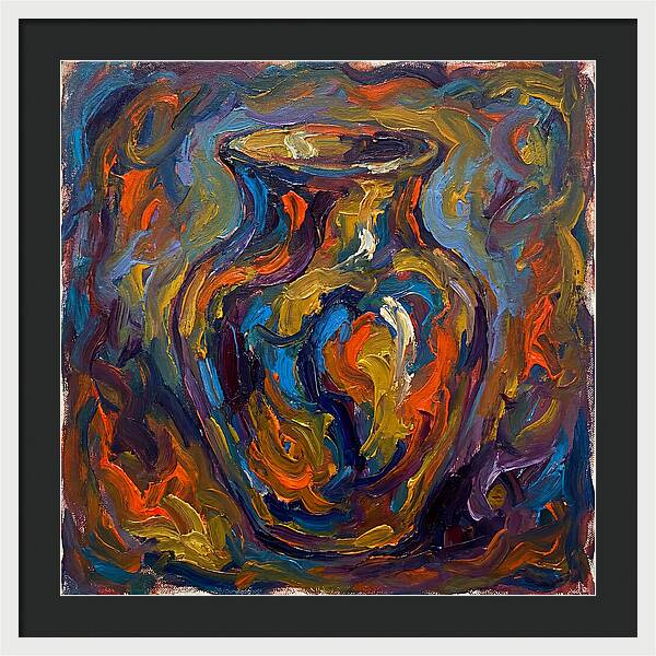 Ceramic Vase In Expressionist Style