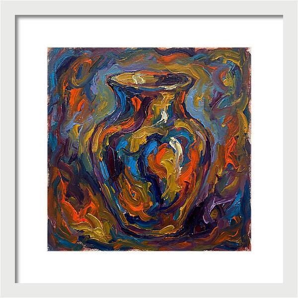 Ceramic Vase In Expressionist Style