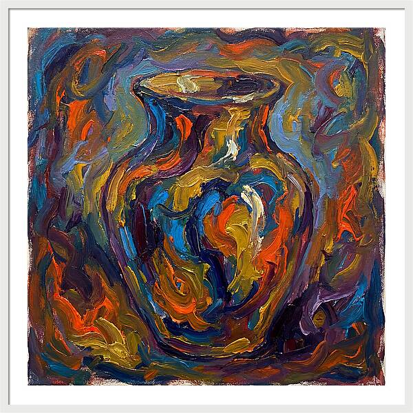 Ceramic Vase In Expressionist Style
