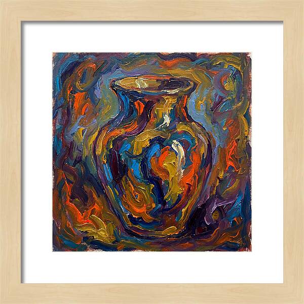 Ceramic Vase In Expressionist Style