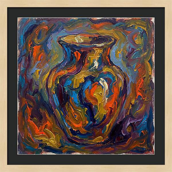 Ceramic Vase In Expressionist Style