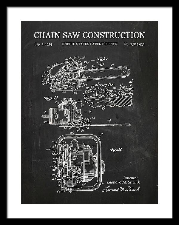 Chain Saw Chalkboard Patent Us2827932a