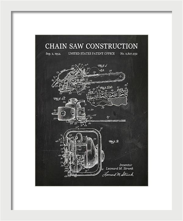 Chain Saw Chalkboard Patent Us2827932a