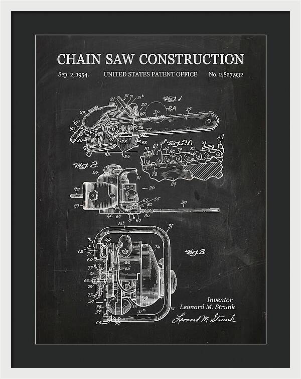 Chain Saw Chalkboard Patent Us2827932a