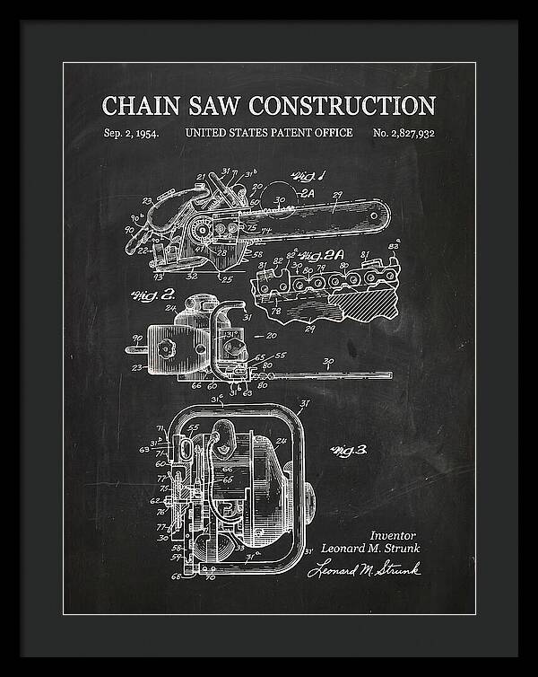 Chain Saw Chalkboard Patent Us2827932a