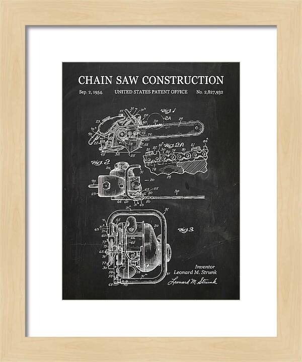 Chain Saw Chalkboard Patent Us2827932a