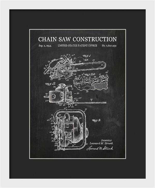 Chain Saw Chalkboard Patent Us2827932a