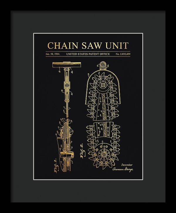 Chain Saw Gold Patent Us2032609a