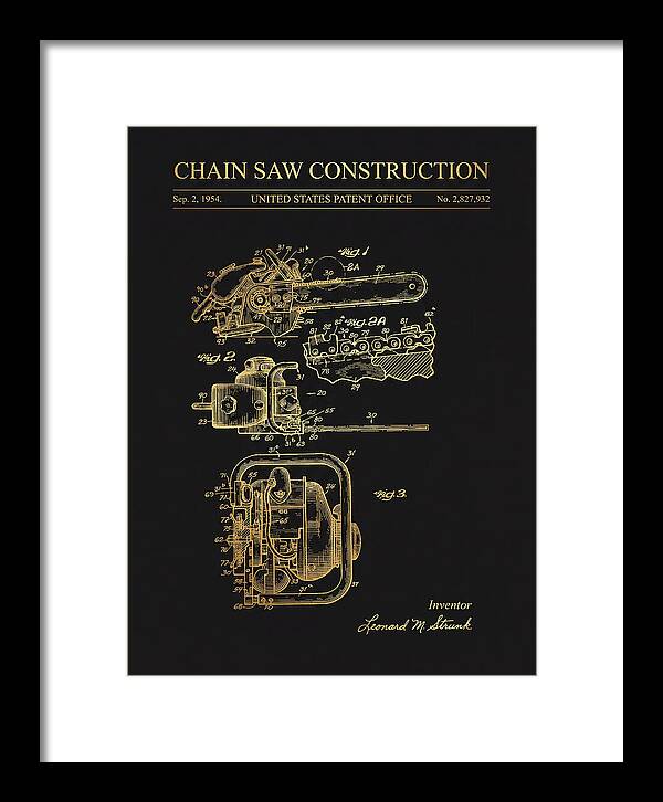 Chain Saw Gold Patent Us2827932a