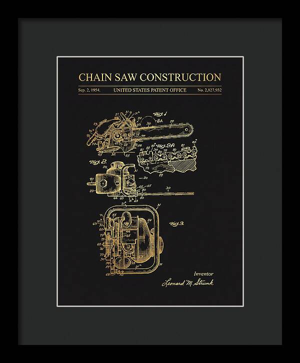 Chain Saw Gold Patent Us2827932a