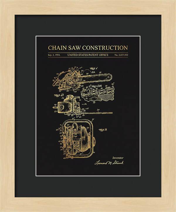 Chain Saw Gold Patent Us2827932a