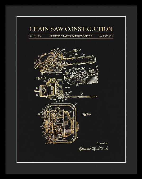 Chain Saw Gold Patent Us2827932a
