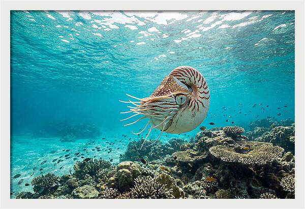 Chambered Nautilus Underwater