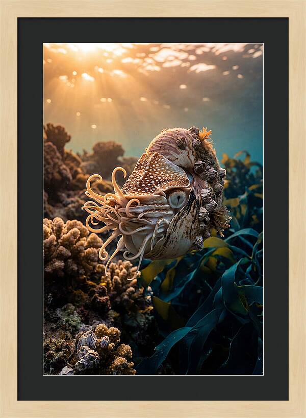 Chambered Nautilus Underwater Serenity