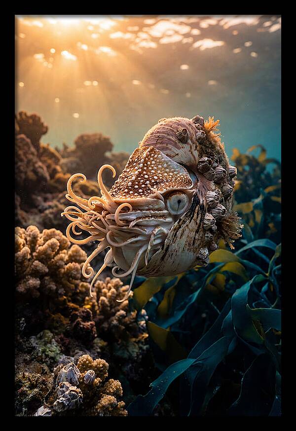 Chambered Nautilus Underwater Serenity