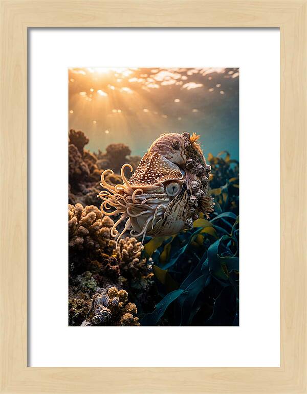 Chambered Nautilus Underwater Serenity