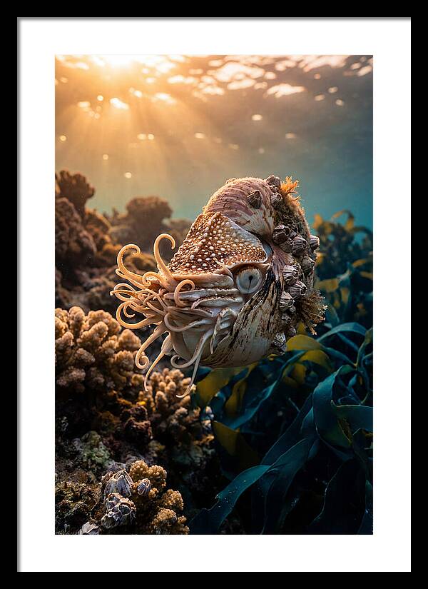 Chambered Nautilus Underwater Serenity