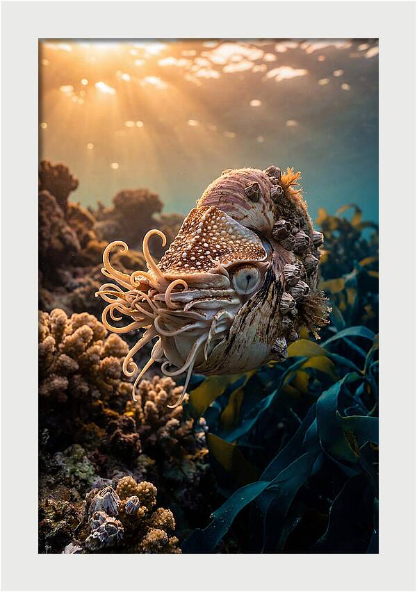 Chambered Nautilus Underwater Serenity