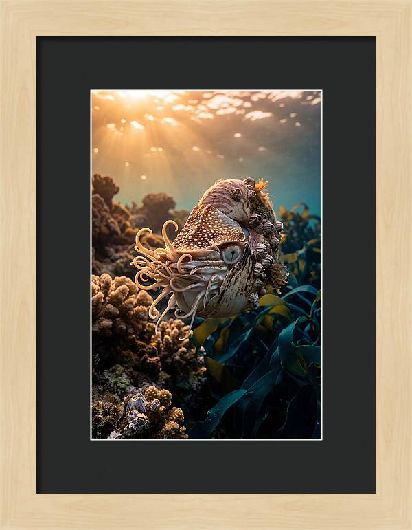 Chambered Nautilus Underwater Serenity