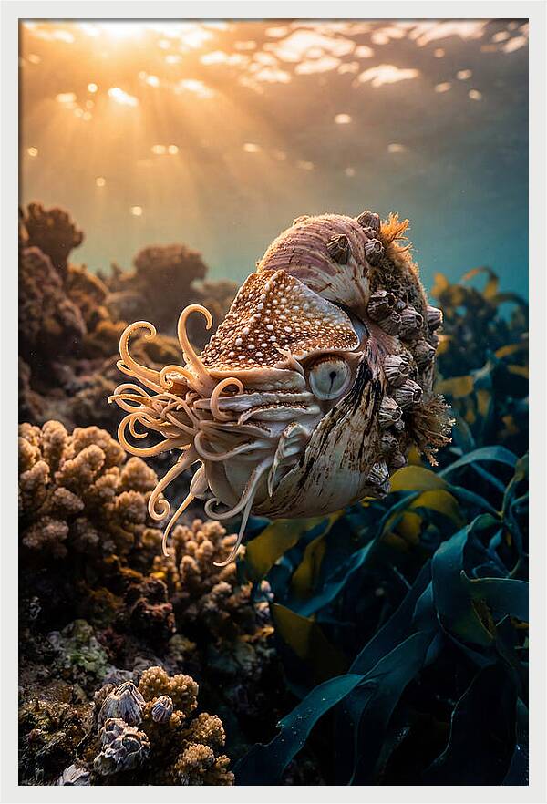 Chambered Nautilus Underwater Serenity