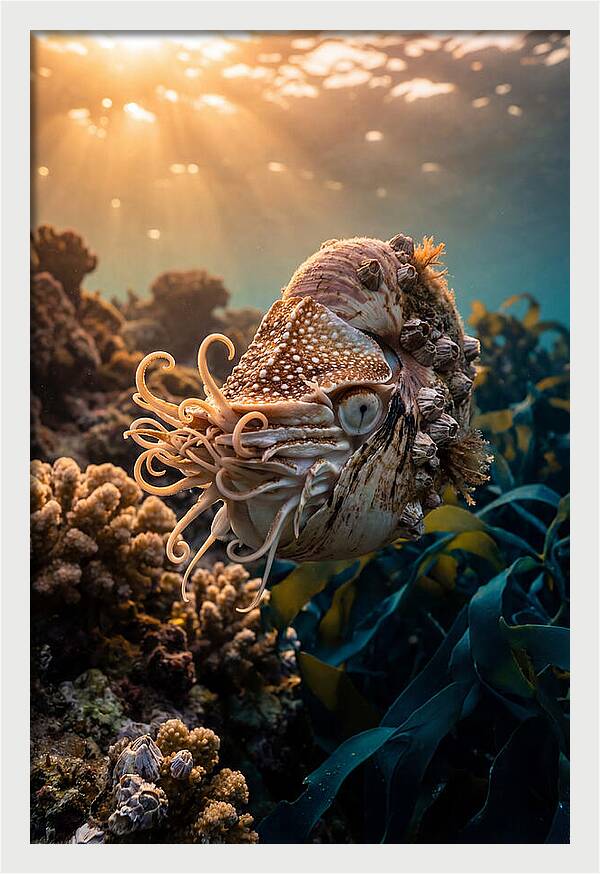 Chambered Nautilus Underwater Serenity