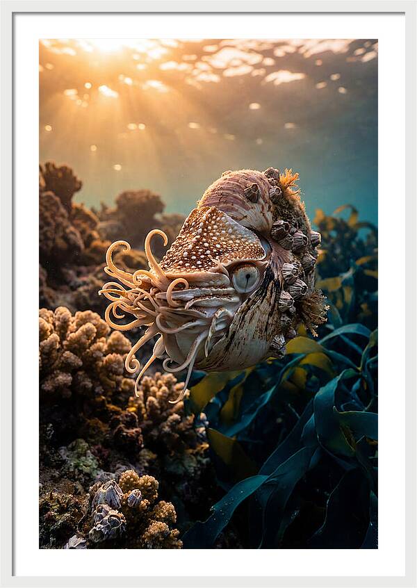 Chambered Nautilus Underwater Serenity