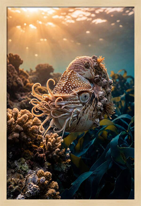 Chambered Nautilus Underwater Serenity