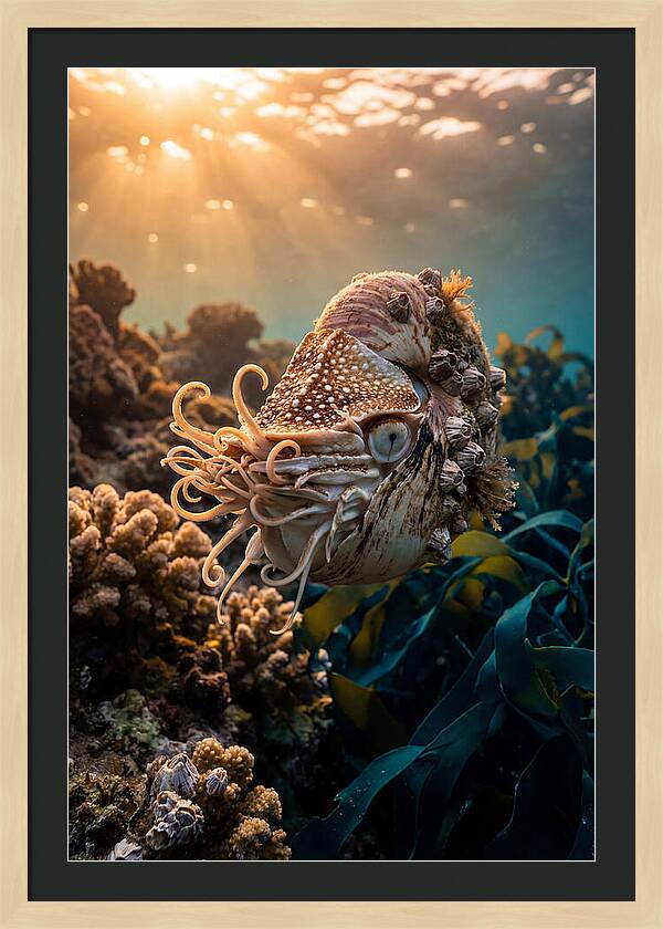 Chambered Nautilus Underwater Serenity