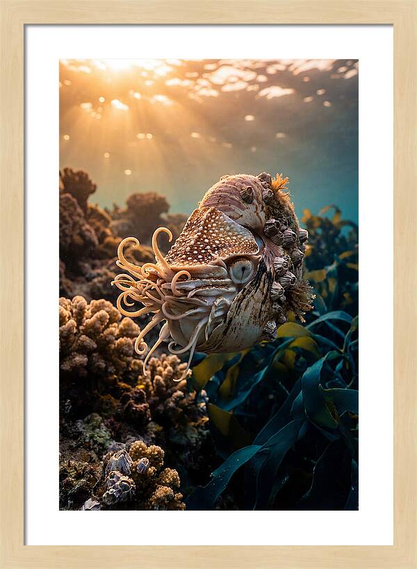 Chambered Nautilus Underwater Serenity